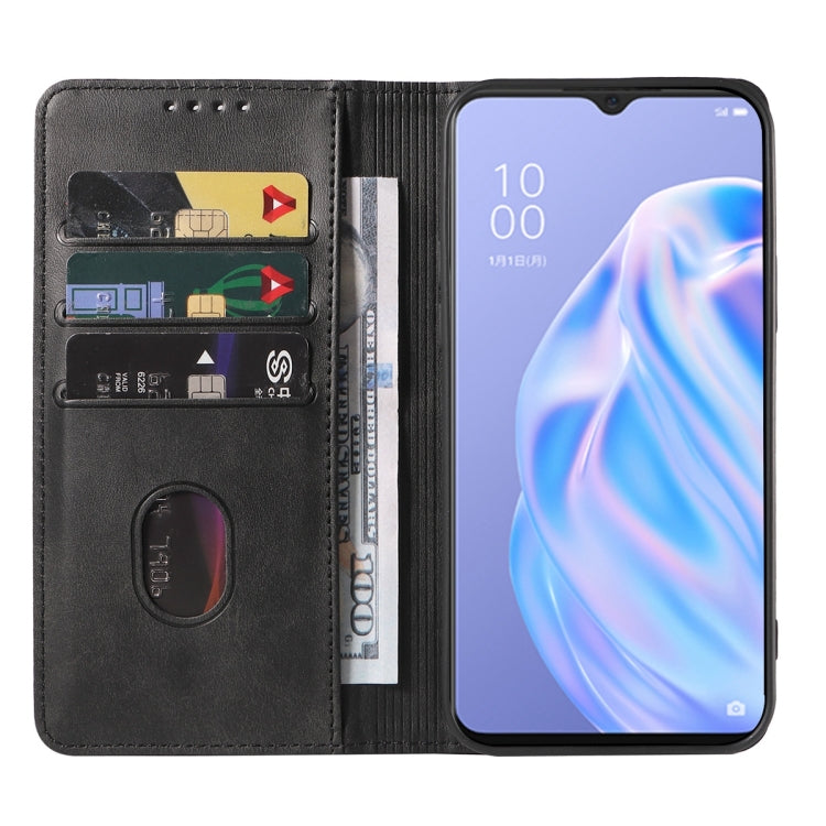 For OPPO Reno3 A JP Version Magnetic Closure Leather Phone Case