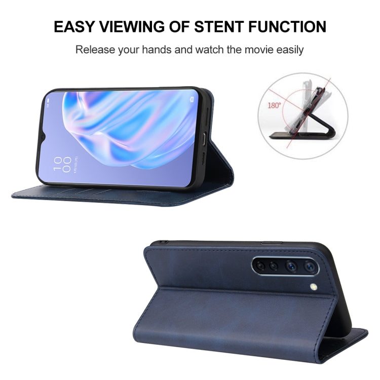 For OPPO Reno3 A JP Version Magnetic Closure Leather Phone Case