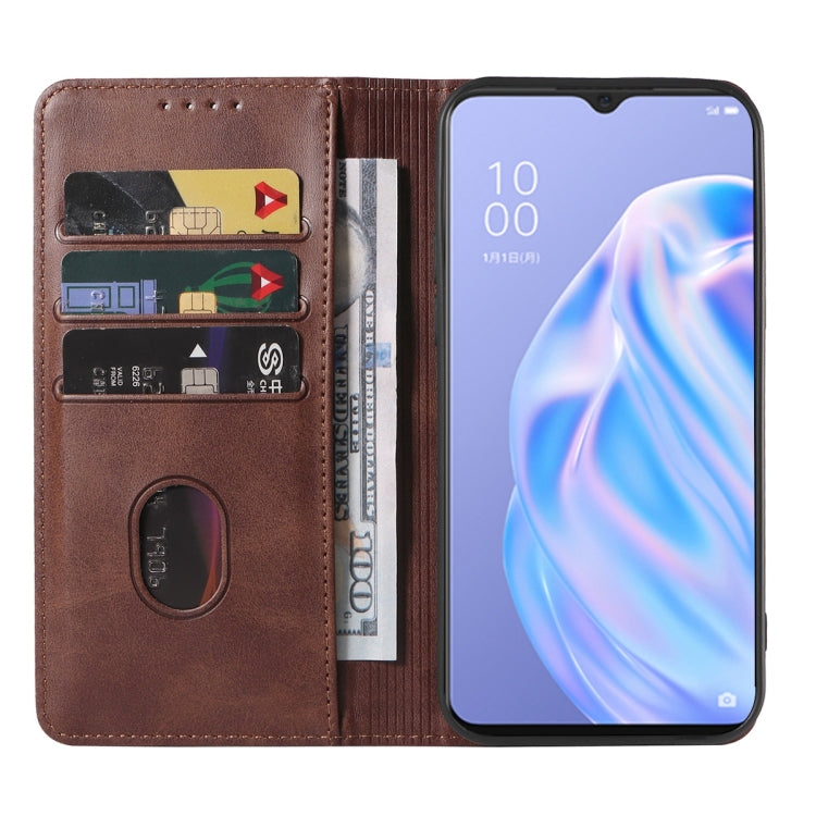 For OPPO Reno3 A JP Version Magnetic Closure Leather Phone Case