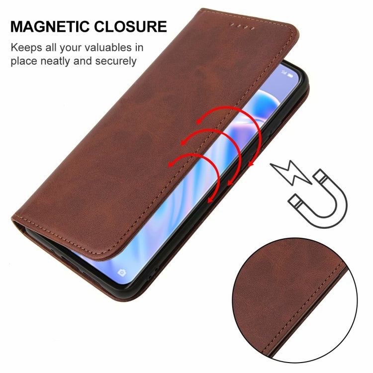For OPPO Reno3 A JP Version Magnetic Closure Leather Phone Case