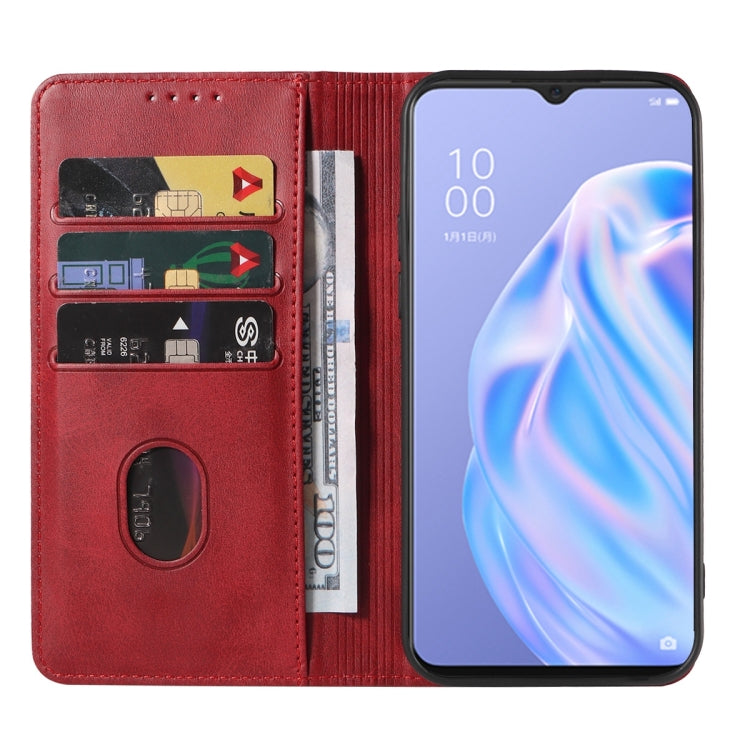 For OPPO Reno3 A JP Version Magnetic Closure Leather Phone Case