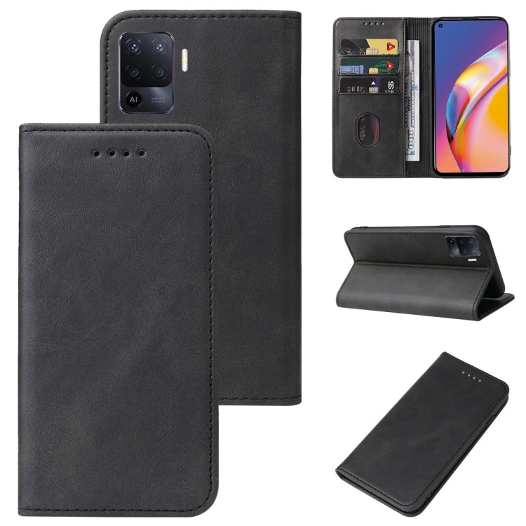For OPPO Reno5 Lite Magnetic Closure Leather Phone Case