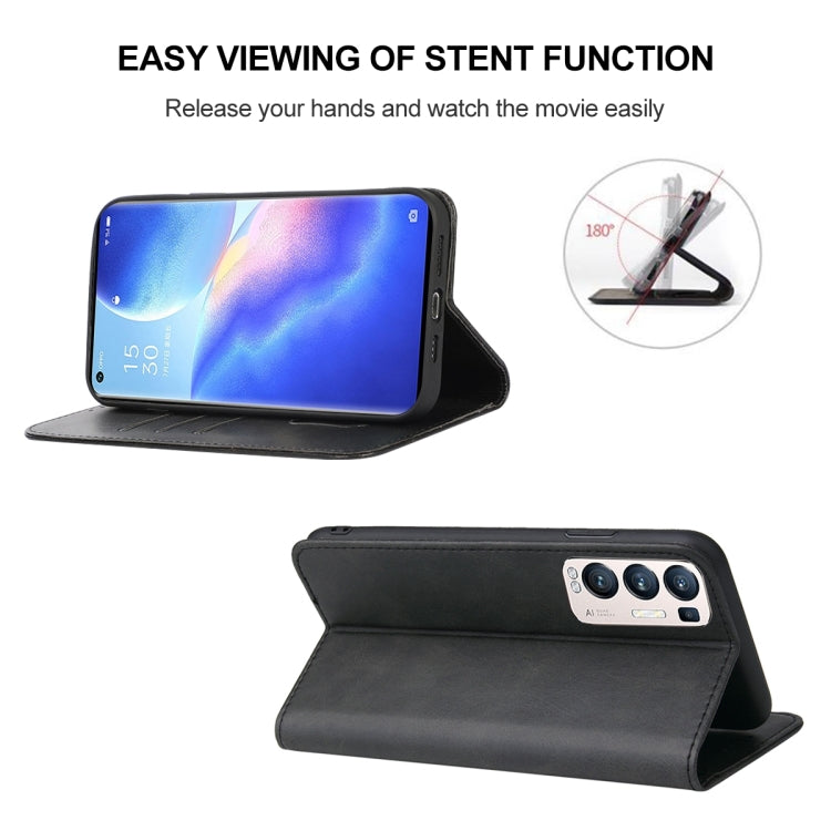 For OPPO Reno5 Pro+ Magnetic Closure Leather Phone Case