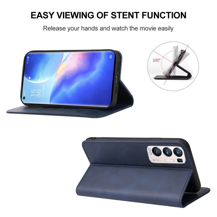 For OPPO Reno5 Pro+ Magnetic Closure Leather Phone Case