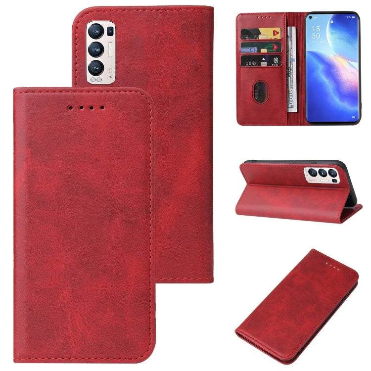 For OPPO Reno5 Pro+ Magnetic Closure Leather Phone Case