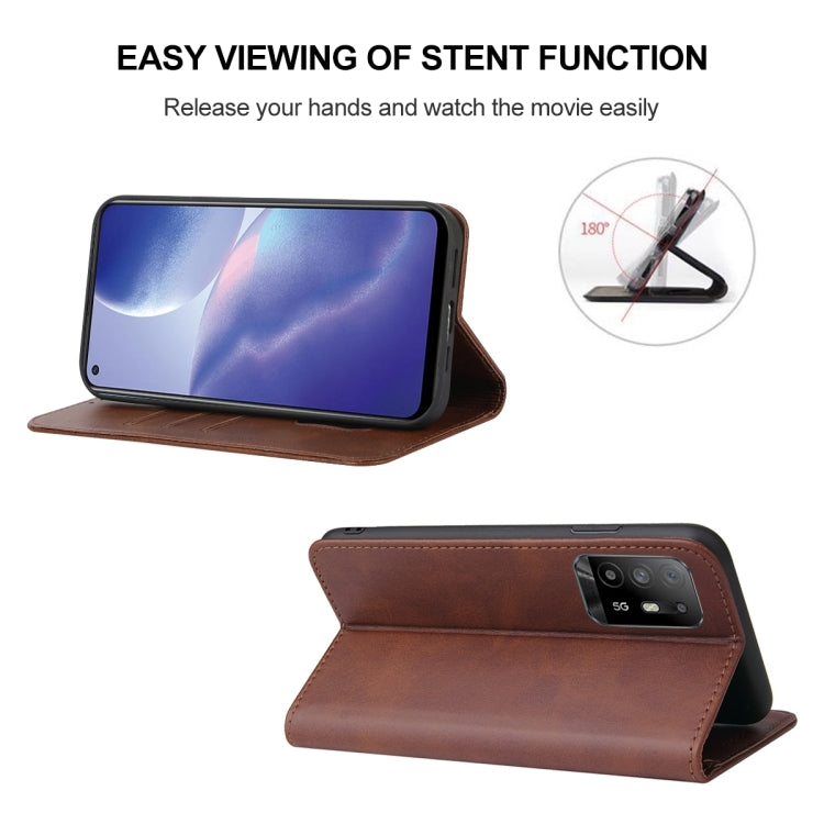 For OPPO Reno5 Z Magnetic Closure Leather Phone Case