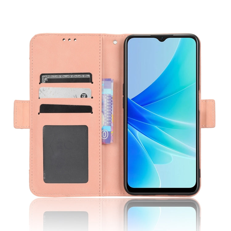 For OPPO A57 5G / 4G Skin Feel Calf Texture Card Slots Leather Phone Case