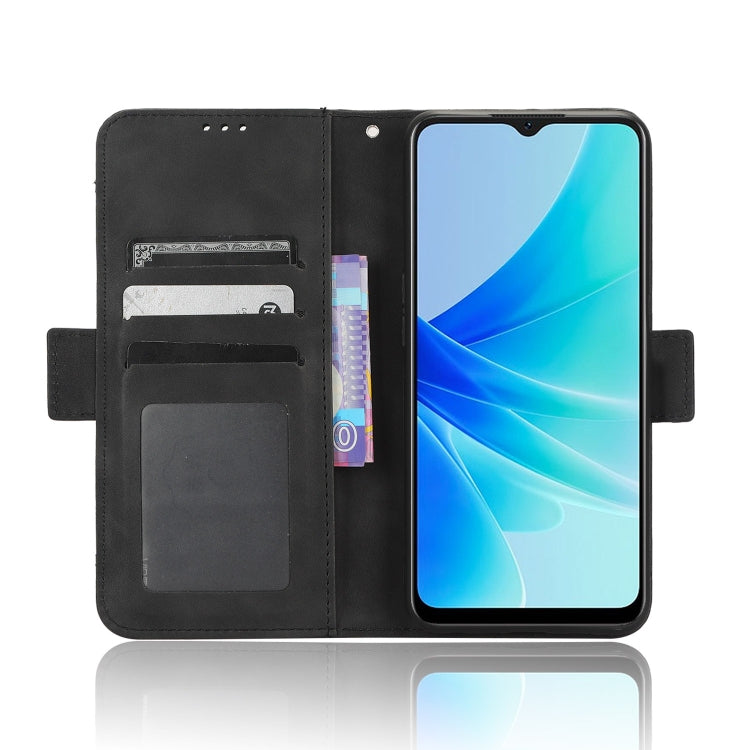 For OPPO A57 5G / 4G Skin Feel Calf Texture Card Slots Leather Phone Case