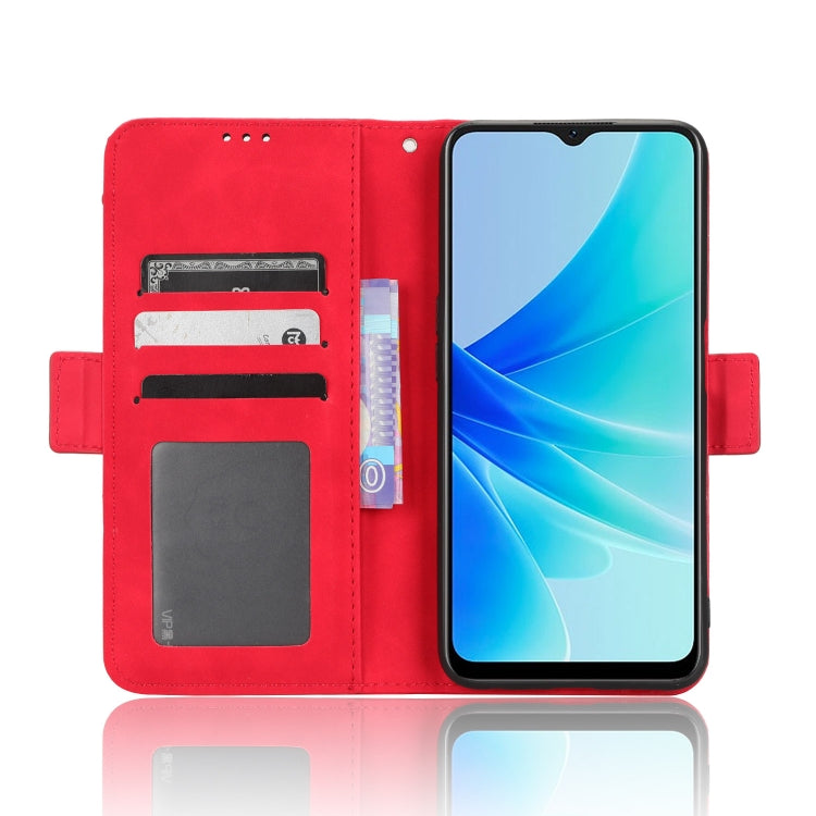 For OPPO A57 5G / 4G Skin Feel Calf Texture Card Slots Leather Phone Case