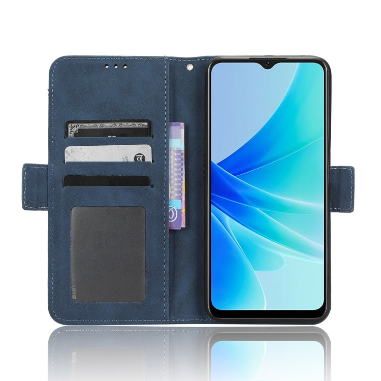 For OPPO A57 5G / 4G Skin Feel Calf Texture Card Slots Leather Phone Case
