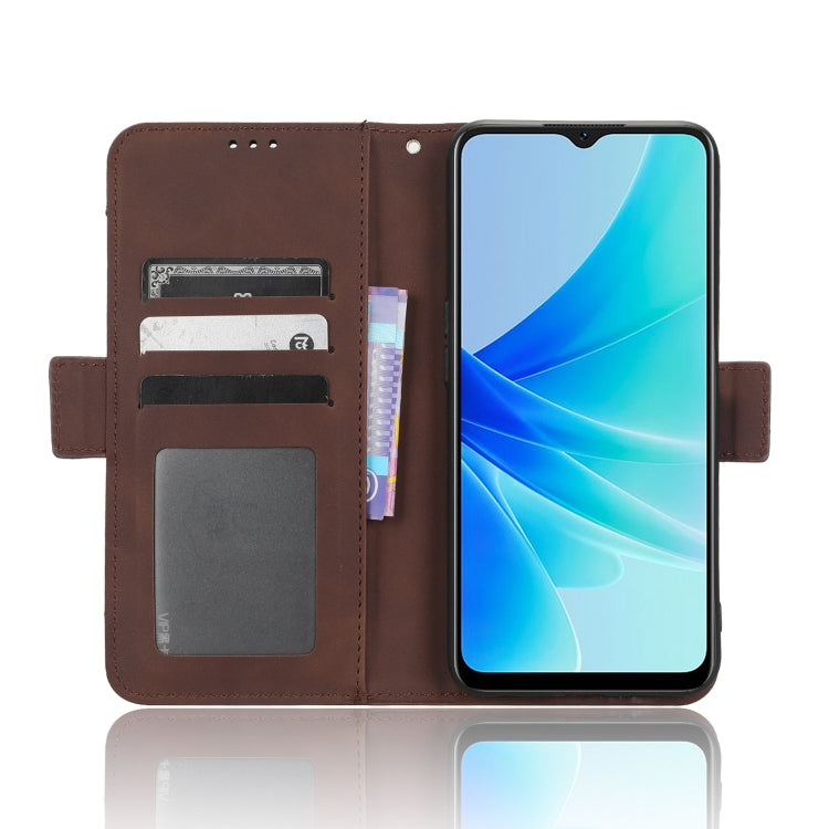 For OPPO A57 5G / 4G Skin Feel Calf Texture Card Slots Leather Phone Case