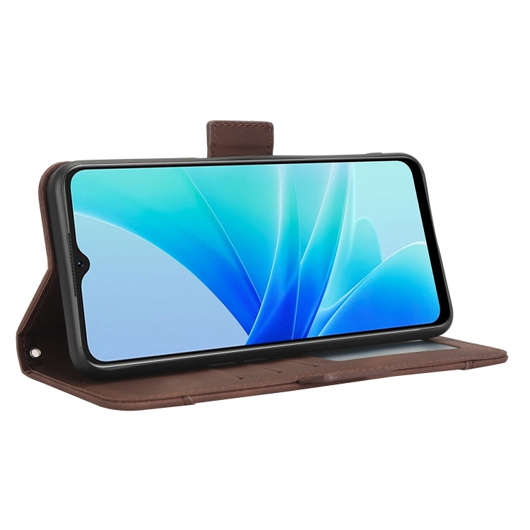 For OPPO A57 5G / 4G Skin Feel Calf Texture Card Slots Leather Phone Case