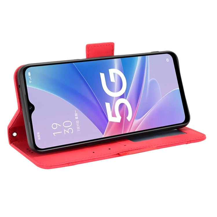 For OPPO A97 5G Skin Feel Calf Texture Card Slots Leather Phone Case