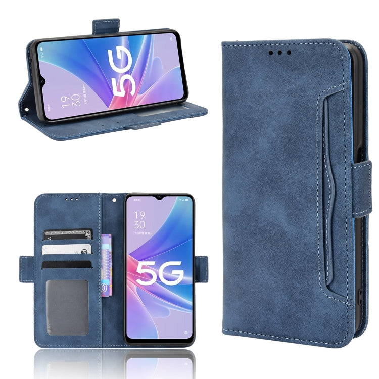 For OPPO A97 5G Skin Feel Calf Texture Card Slots Leather Phone Case