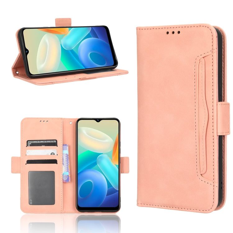 For vivo Y02s Skin Feel Calf Texture Card Slots Leather Phone Case