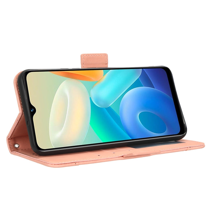 For vivo Y02s Skin Feel Calf Texture Card Slots Leather Phone Case