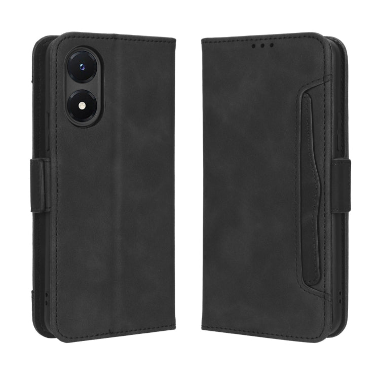 For vivo Y02s Skin Feel Calf Texture Card Slots Leather Phone Case