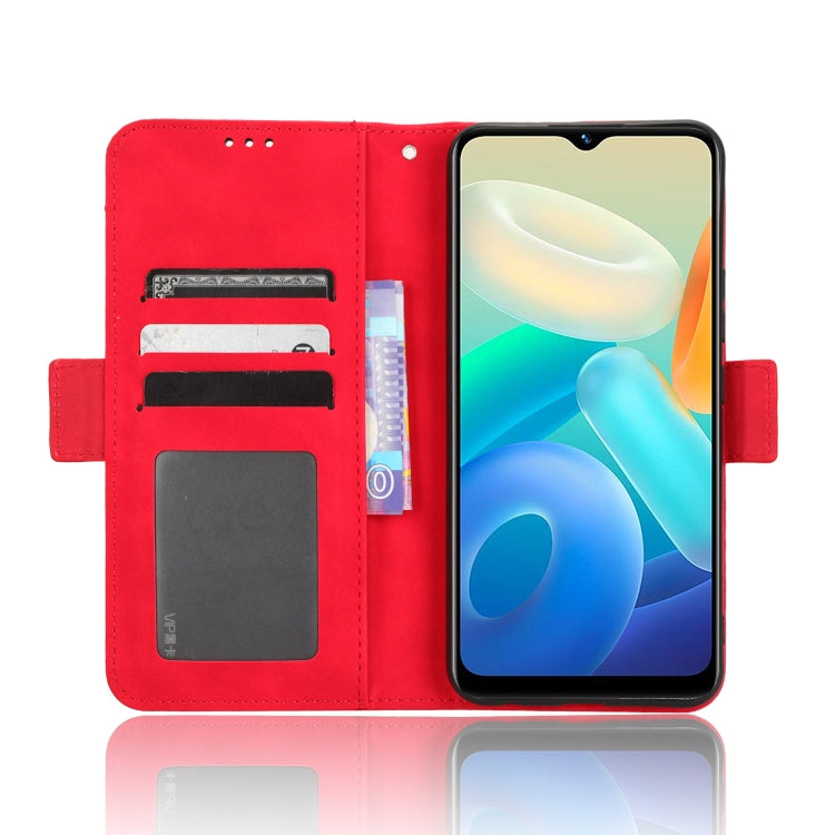 For vivo Y02s Skin Feel Calf Texture Card Slots Leather Phone Case