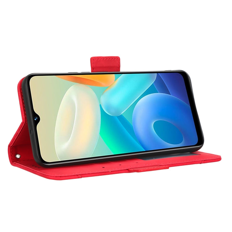 For vivo Y02s Skin Feel Calf Texture Card Slots Leather Phone Case