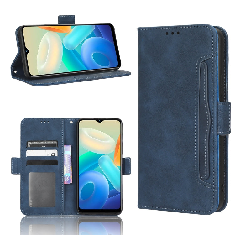 For vivo Y02s Skin Feel Calf Texture Card Slots Leather Phone Case