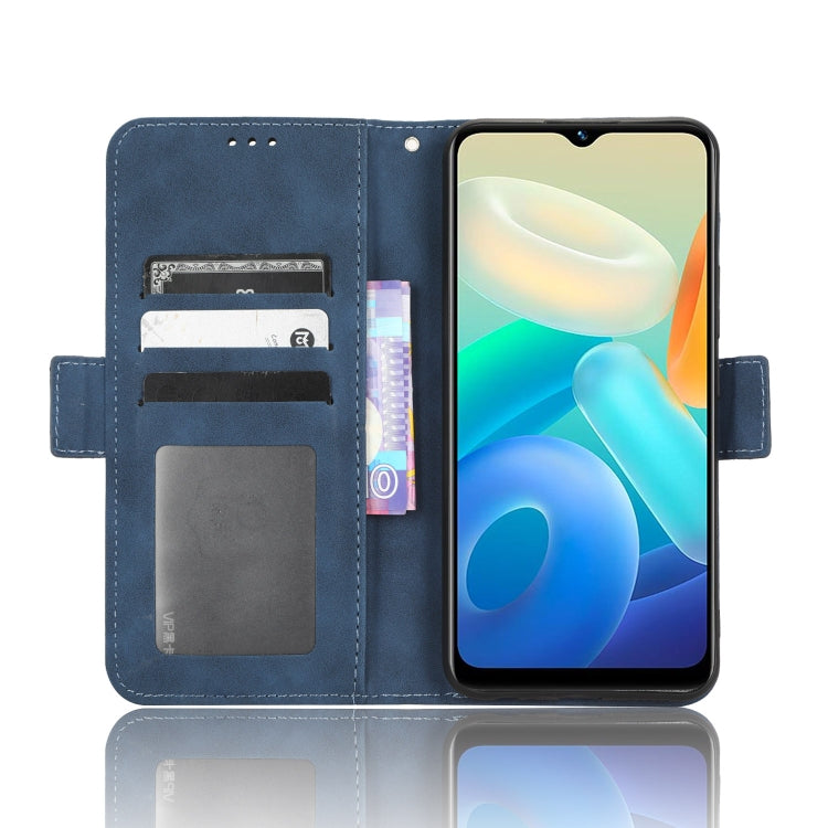 For vivo Y02s Skin Feel Calf Texture Card Slots Leather Phone Case