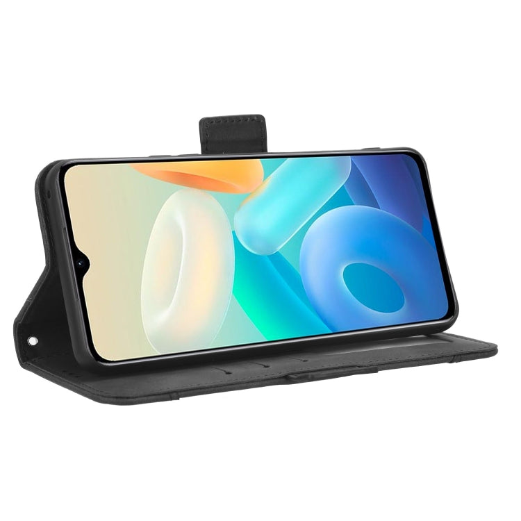 For vivo Y77 5G Skin Feel Calf Texture Card Slots Leather Phone Case