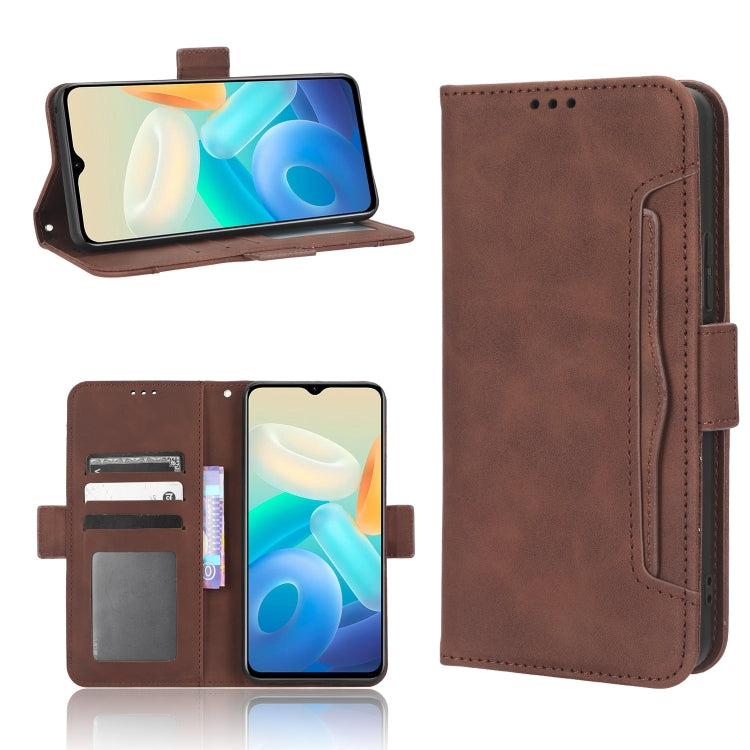 For vivo Y77 5G Skin Feel Calf Texture Card Slots Leather Phone Case
