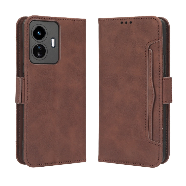 For vivo Y77 5G Skin Feel Calf Texture Card Slots Leather Phone Case