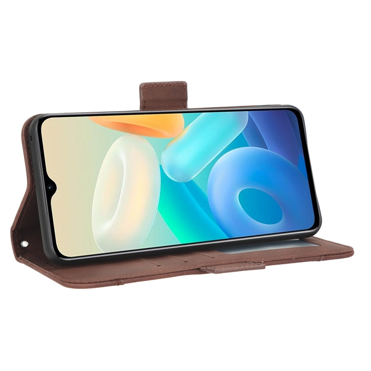 For vivo Y77 5G Skin Feel Calf Texture Card Slots Leather Phone Case