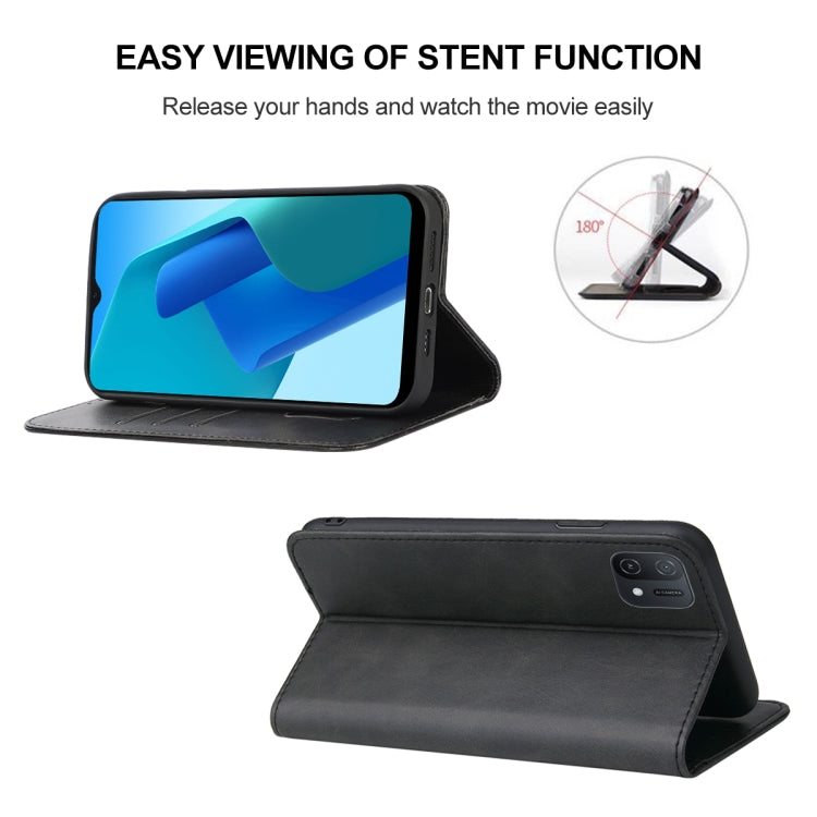 For OPPO A16K Magnetic Closure Leather Phone Case