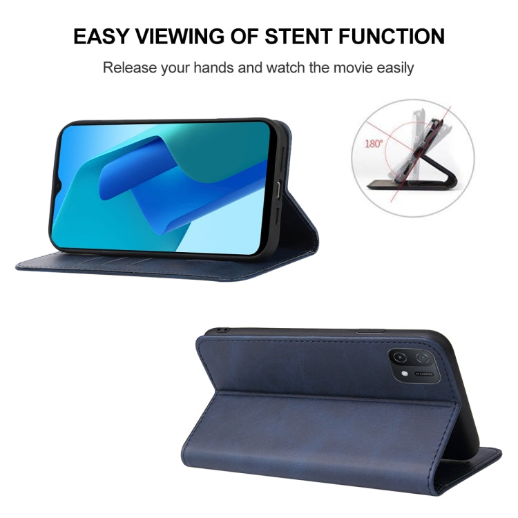 For OPPO A16K Magnetic Closure Leather Phone Case