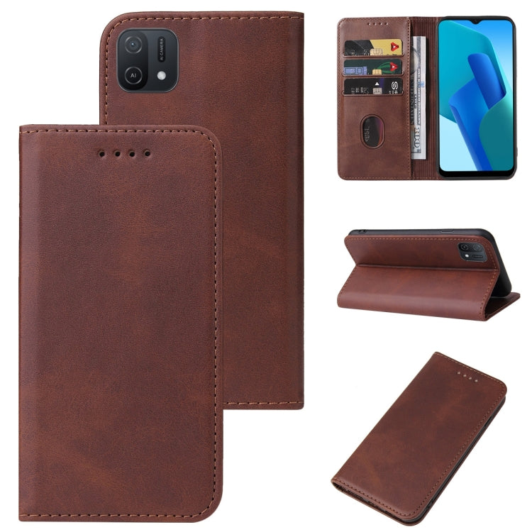 For OPPO A16K Magnetic Closure Leather Phone Case