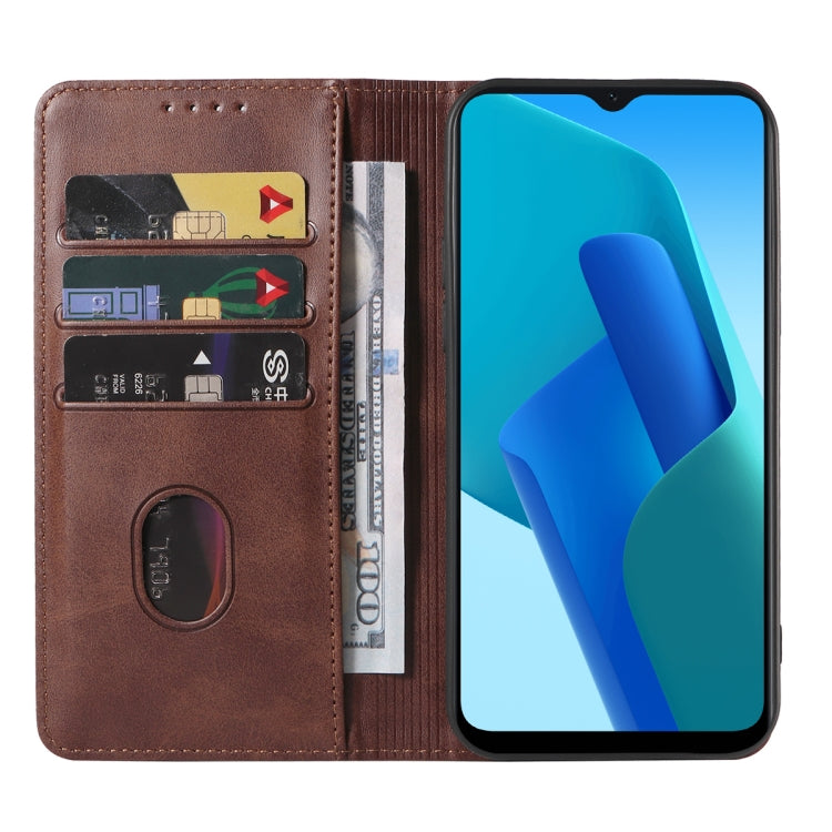 For OPPO A16K Magnetic Closure Leather Phone Case