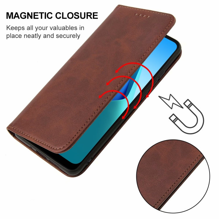 For OPPO A16K Magnetic Closure Leather Phone Case