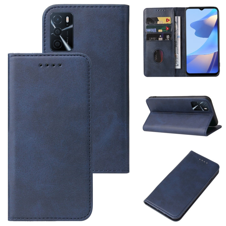For OPPO A16s Magnetic Closure Leather Phone Case