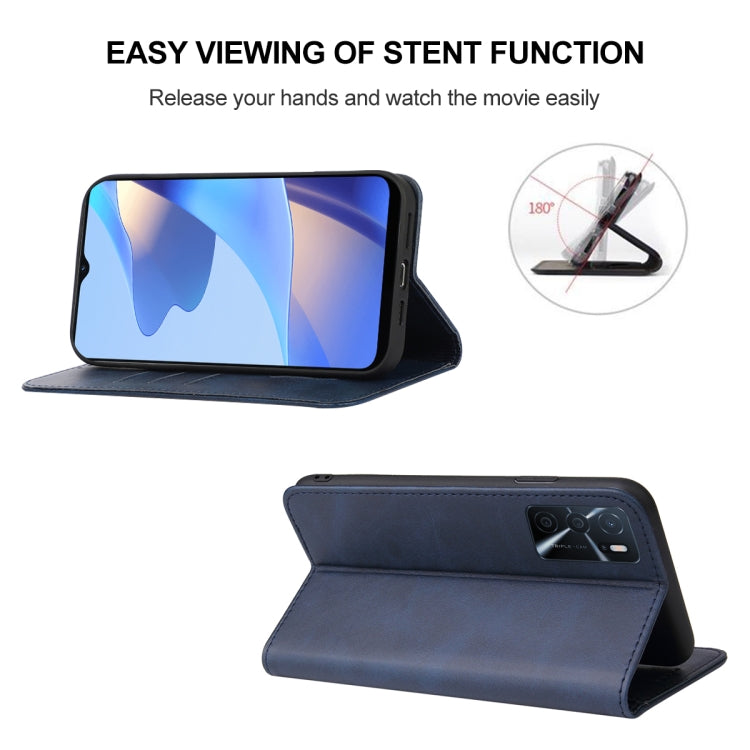 For OPPO A16s Magnetic Closure Leather Phone Case