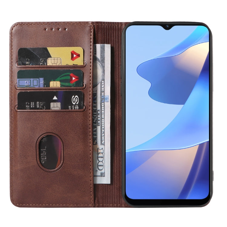 For OPPO A16s Magnetic Closure Leather Phone Case