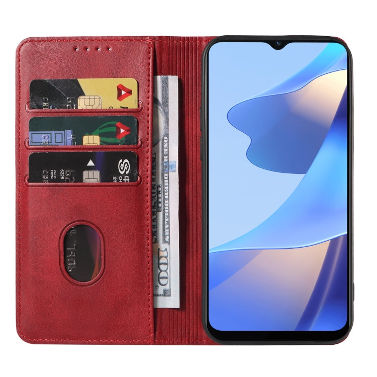 For OPPO A16s Magnetic Closure Leather Phone Case