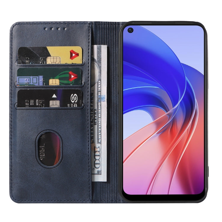 For OPPO A55 Magnetic Closure Leather Phone Case