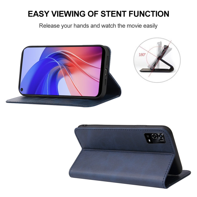 For OPPO A55 Magnetic Closure Leather Phone Case