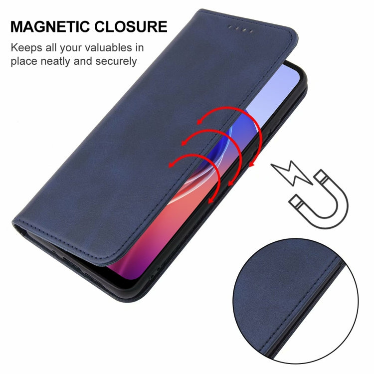 For OPPO A55 Magnetic Closure Leather Phone Case
