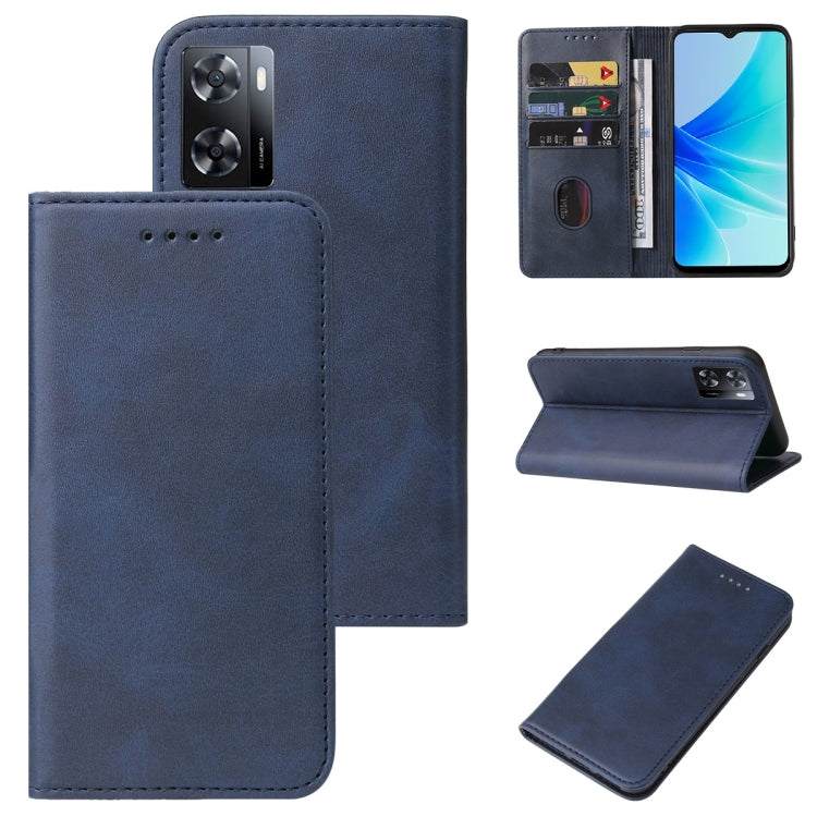 For OPPO A57 4G Magnetic Closure Leather Phone Case