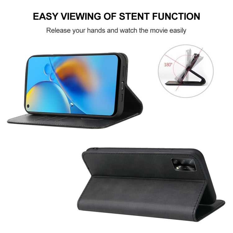 For OPPO A74 4G Magnetic Closure Leather Phone Case