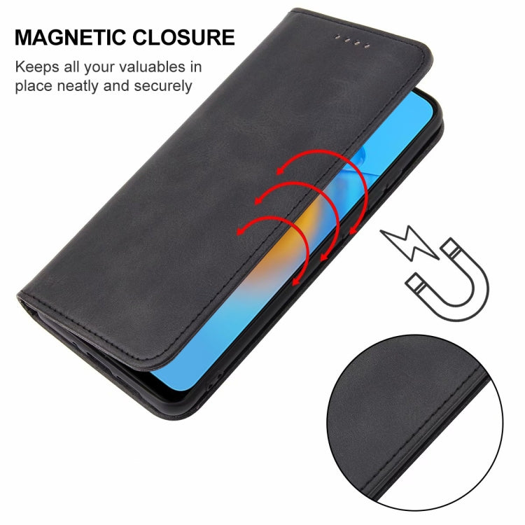 For OPPO A74 4G Magnetic Closure Leather Phone Case