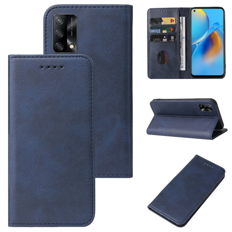 For OPPO A74 4G Magnetic Closure Leather Phone Case