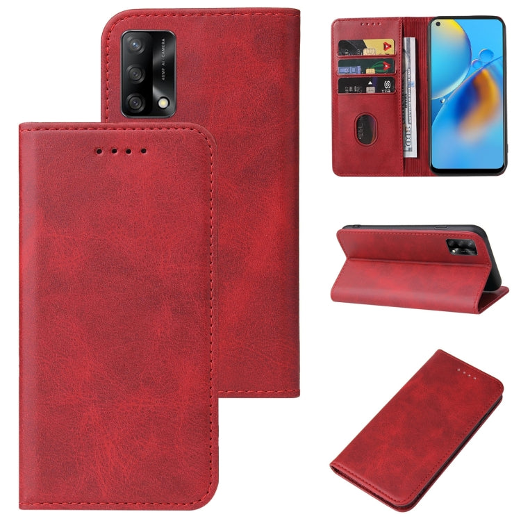For OPPO A74 4G Magnetic Closure Leather Phone Case