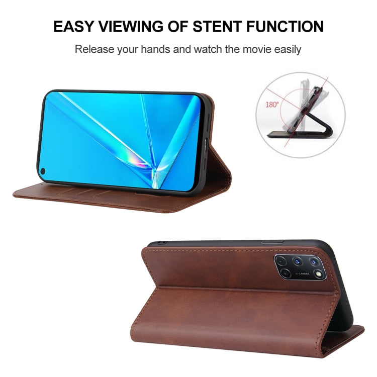 For OPPO A92 Magnetic Closure Leather Phone Case