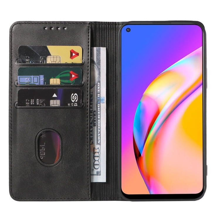 For OPPO A94 5G Magnetic Closure Leather Phone Case