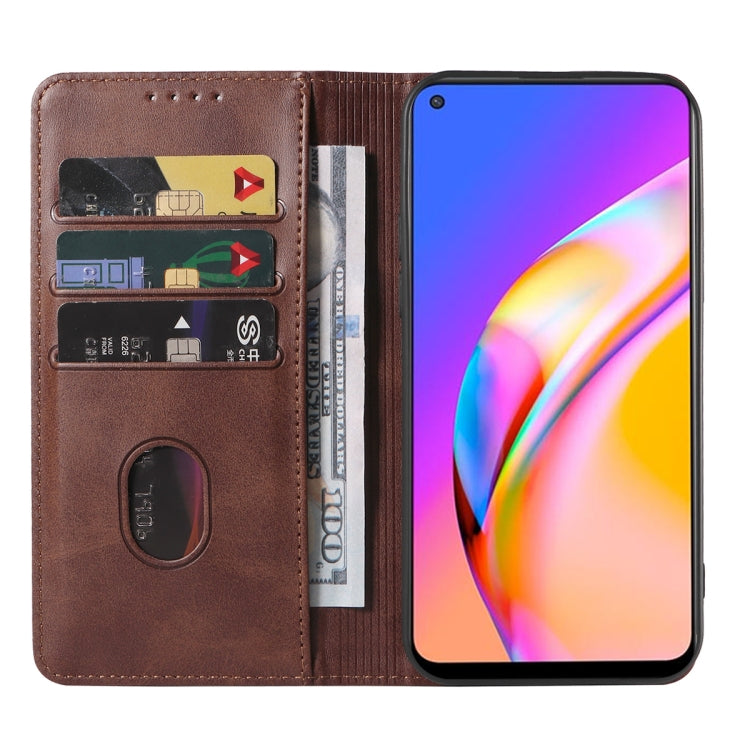 For OPPO A94 5G Magnetic Closure Leather Phone Case