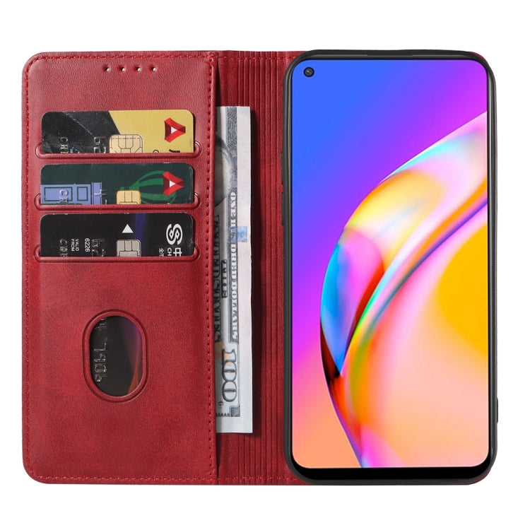 For OPPO A94 5G Magnetic Closure Leather Phone Case
